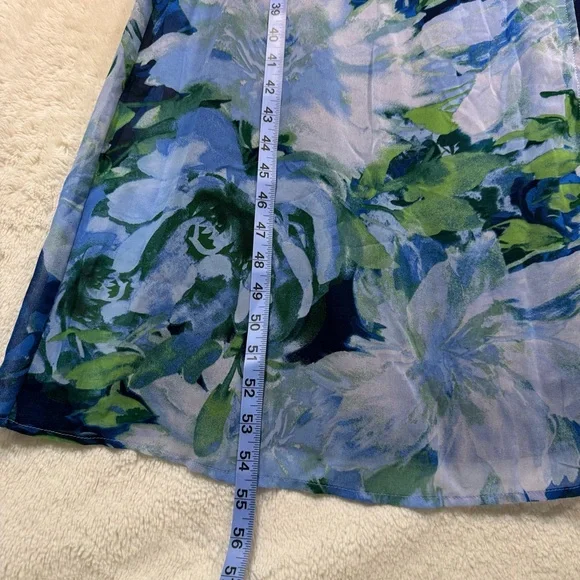 Lulus‎ Flowery Passion Blue Floral Print Cowl Neck Midi Dress Women’s Small NEW - Picture 14 of 14